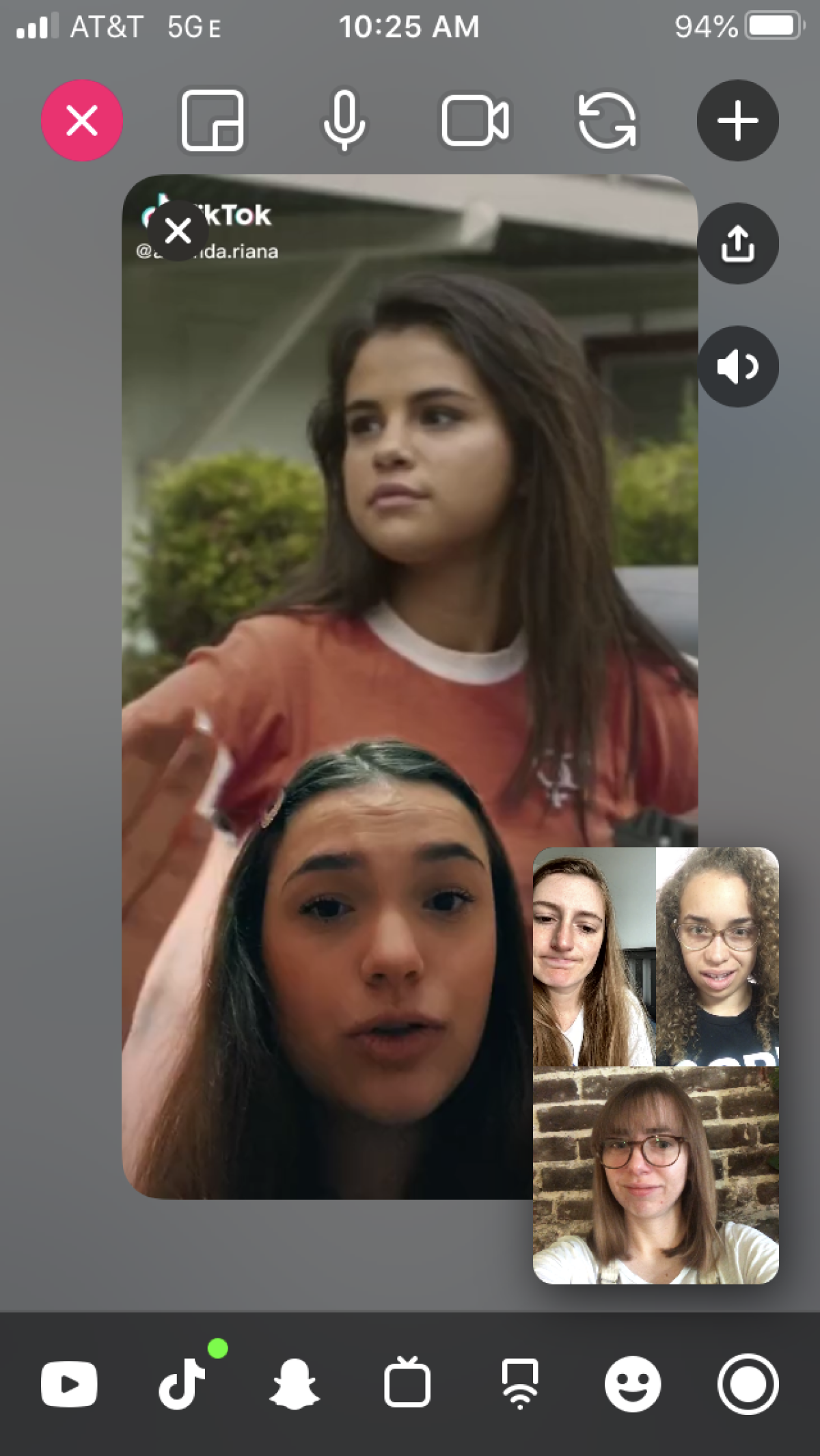 Unwelcomed faces on our screen during the video chat, courtesy of TikTok.