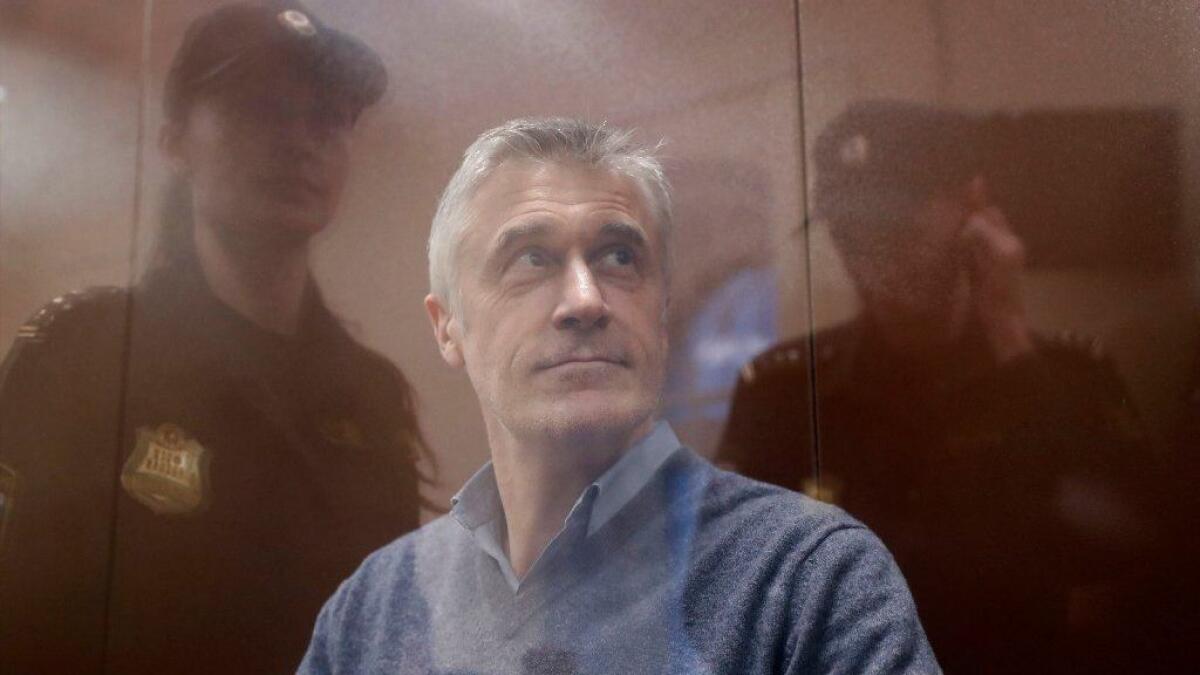 American Michael Calvey attends a hearing in his fraud case in a Moscow district court on Feb. 15.