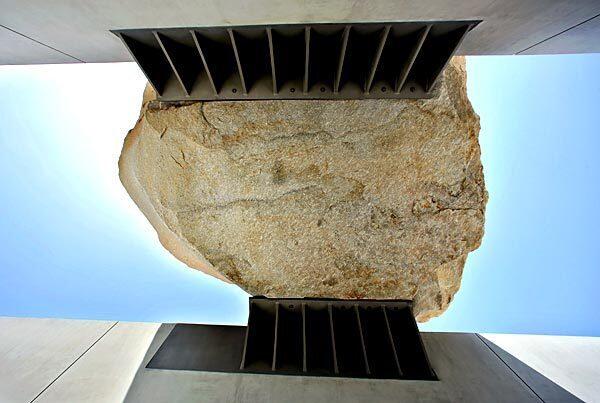 Michael Heizer's 'Levitated Mass' installation opens at LACMA