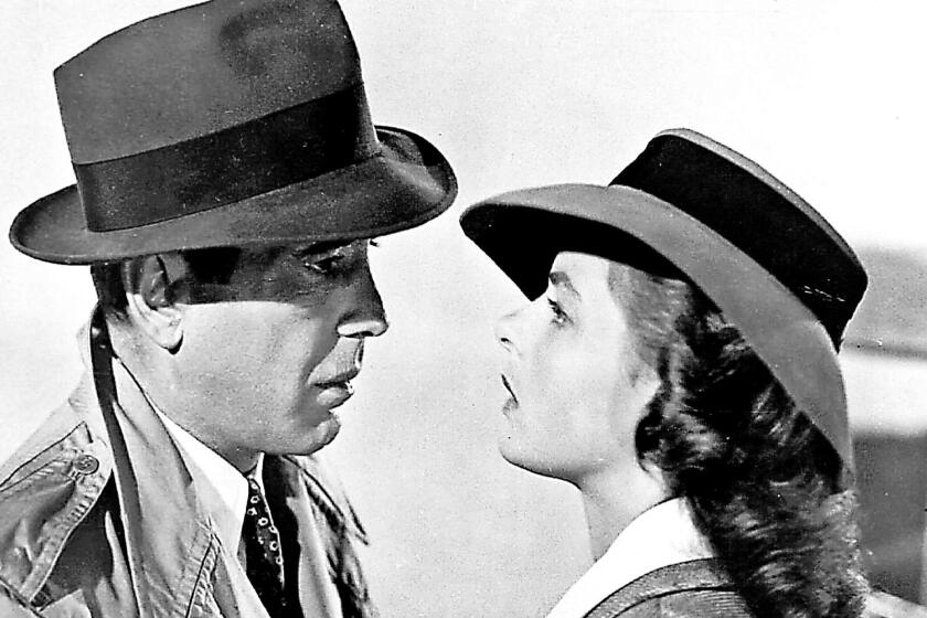 Ingrid Bergman and Humphrey Bogart in a scene from "Casablanca."