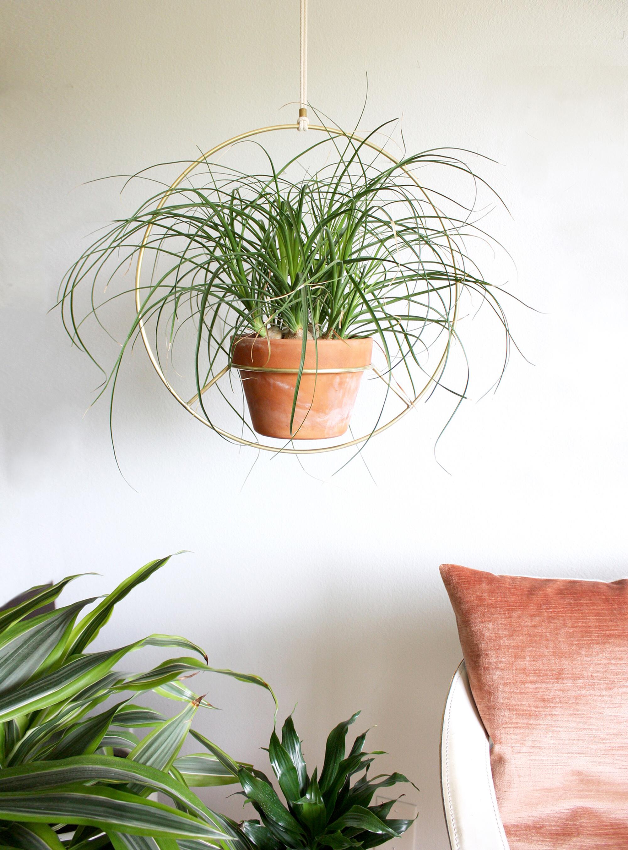 Round Metal Modern Hanging Planter from Norwegian Wood