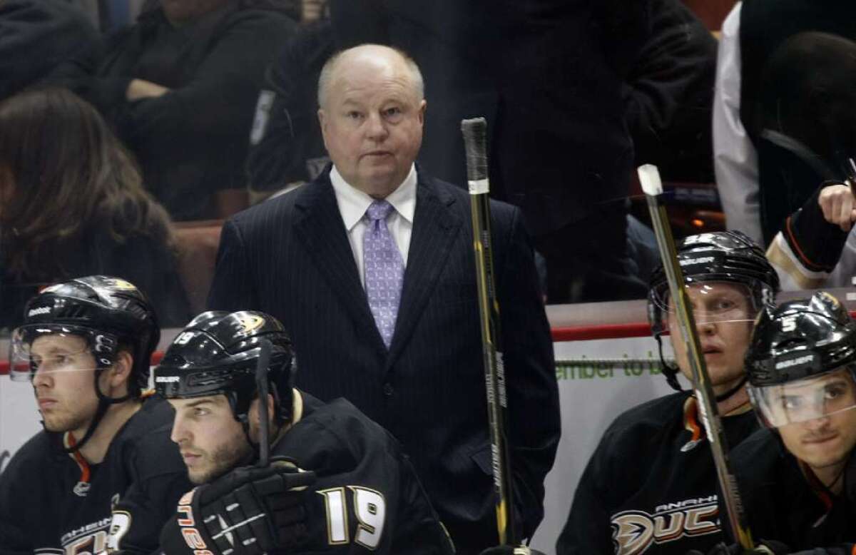 Ducks Coach Bruce Boudreau guided the team to the second-best record in the NHL's Western Conference.