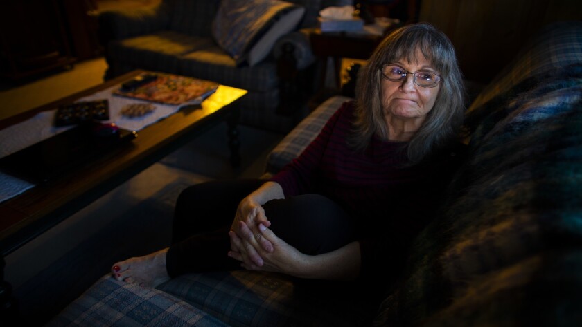 Nancy Tucker Rich, 64, has lived in the Paradise area on and off for decades, but after having escaped the Camp fire, she said she may never go back. She lives in Oroville, Calif., now.