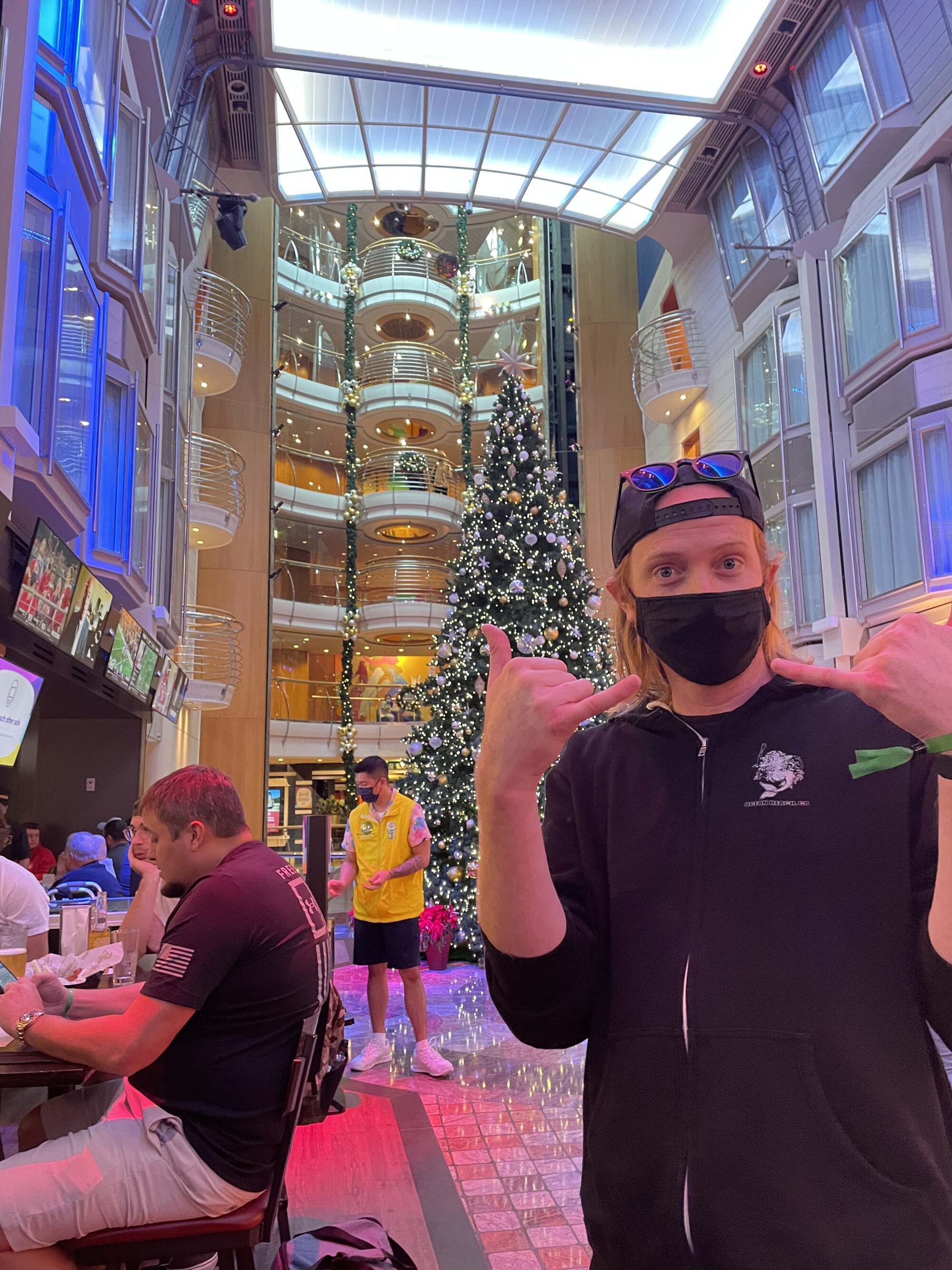 Sailing Through A COVID Surge: Cruise Passengers Share Tales - Los Angeles Times 7 Scott Bush on board the Royal Caribbean Navigator of the Seas.