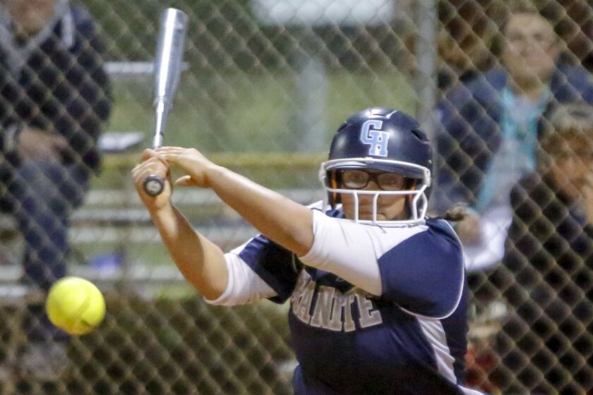 Granite Hills sophomore Staci Chambers is a member of the varsity softball team. -- Photo by Don Boomer