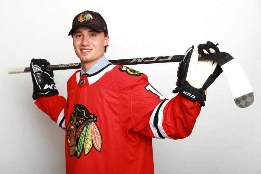 The Blackhawks selected defenseman Nicolas Beaudin with the No. 27 pick.
