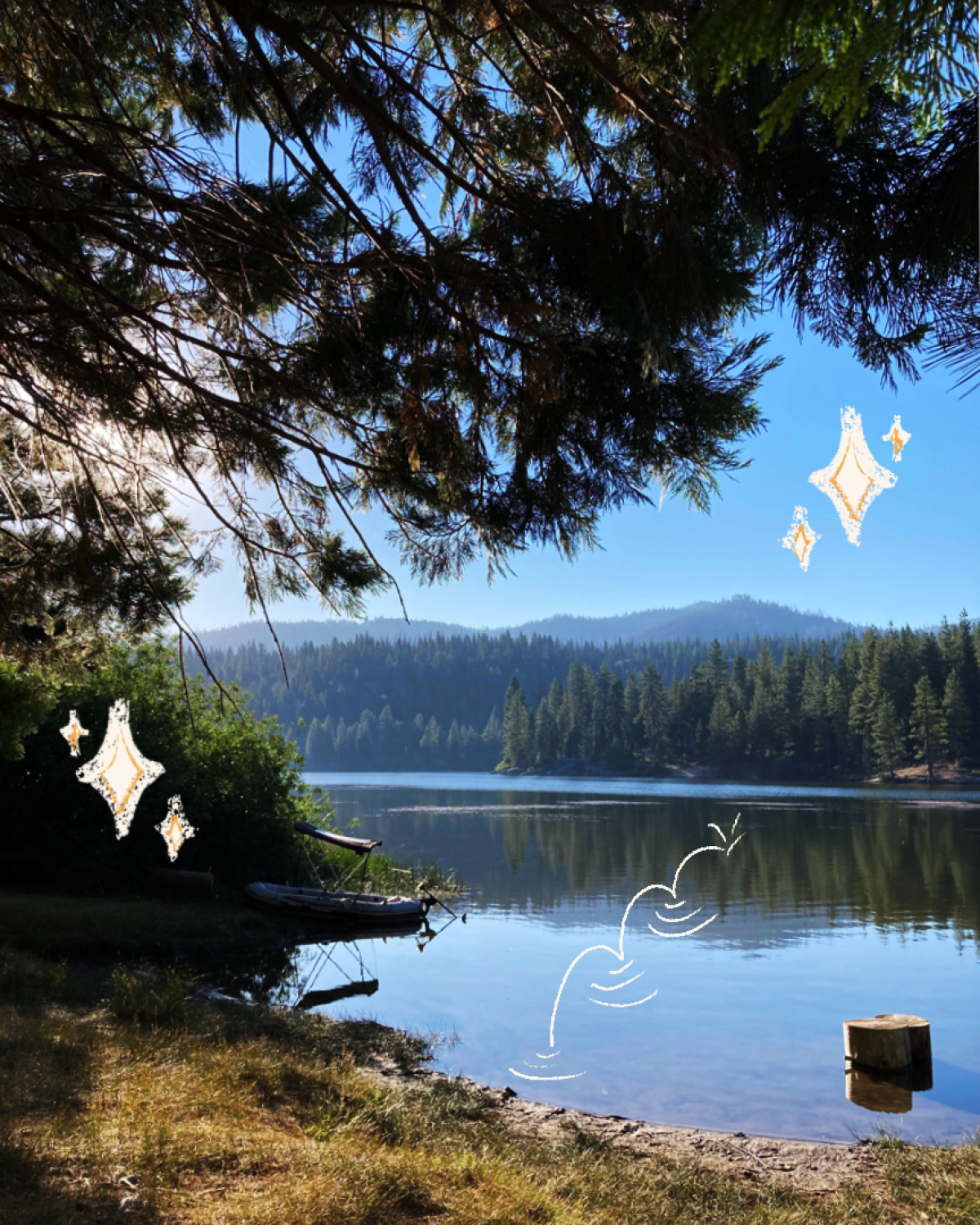 Hume Lake on a summer day