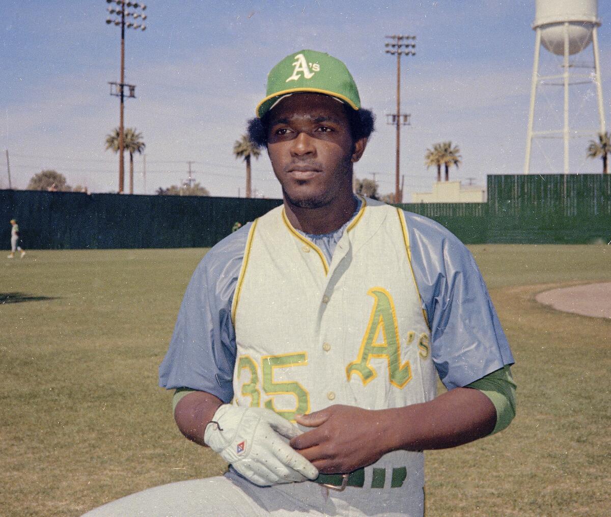 Oakland A's Vida Blue poses for a photo in 1976.