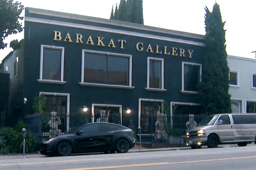 An ancient statue worth more than $1 milion was recently stolen fro Barkat Gallery.