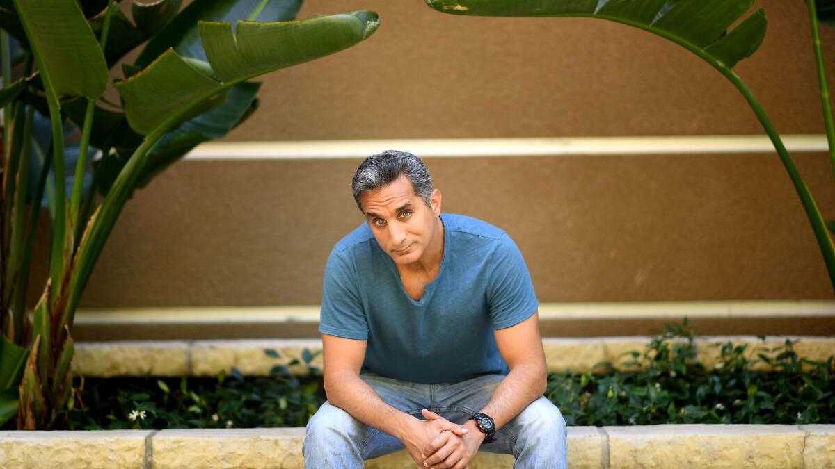 Bassem Youssef was once known as the Jon Stewart of Egypt. Now he lives in Los Angeles trying to re-invent himself and hoping to land an American TV deal.