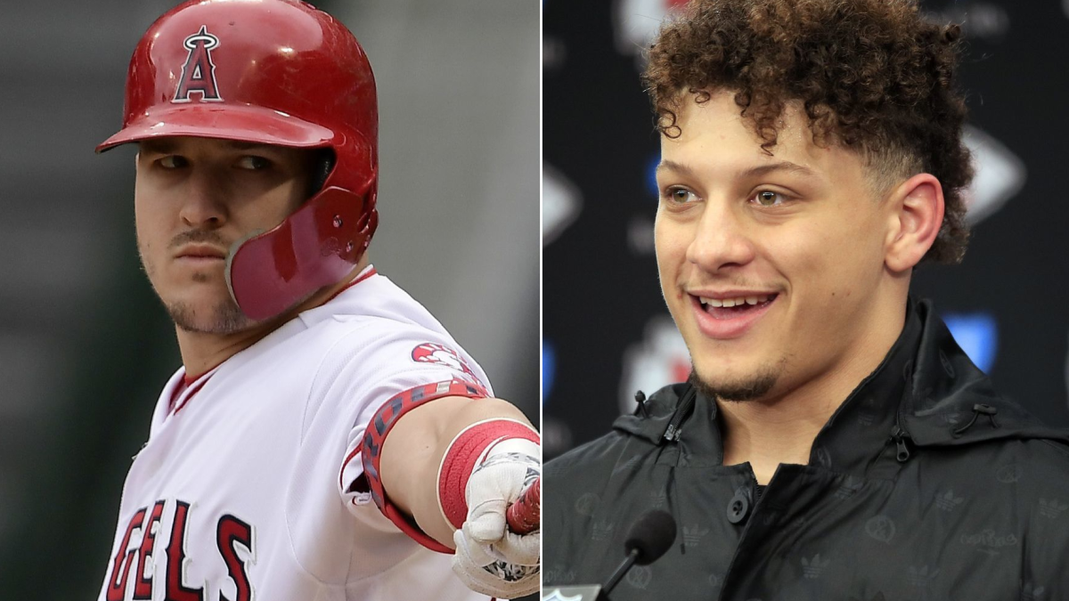 Patrick Mahomes wears Phillies uniform