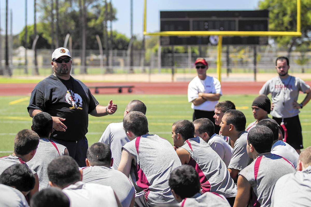 Estancia High football coach Mike Bargas will also be an athletic director at the school, along with baseball coach Nate Goellrich.