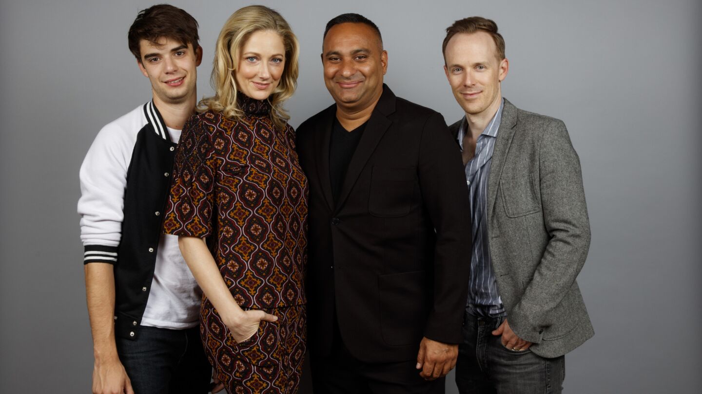 Actor Daniel Doheny, actress Judy Greer, comedian Russell Peters and director Kyle Rideout, from the film "Public Schooled."
