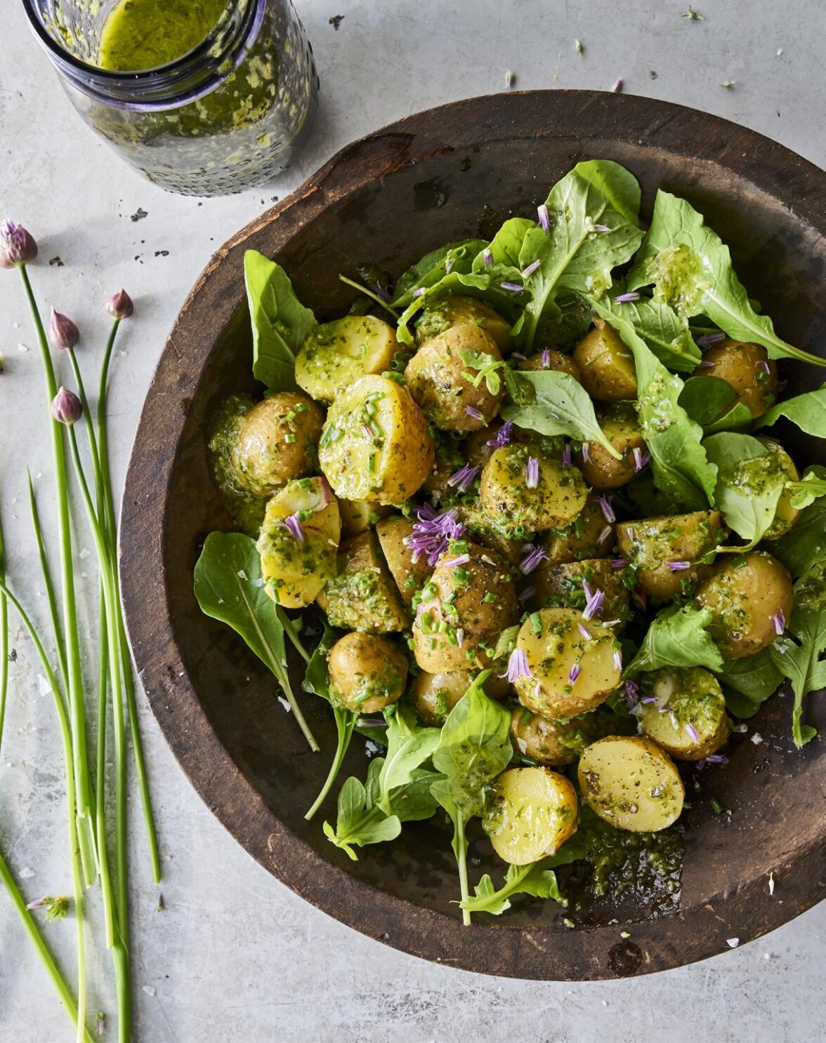 Spring Potato Salad With Green Garlic Dressing Recipe Spring Potato Salad With Green Garlic Dressing Recipe