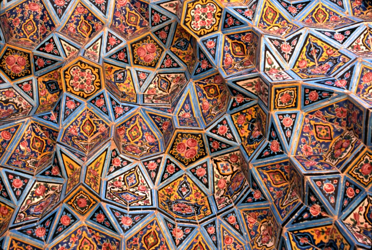 The Nasir-ol-Mulk Mosque in Shiraz, also known as the Pink Mosque