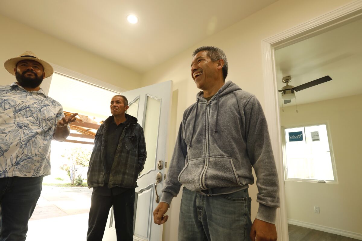 The home of Gustavo Flores Álvarez in Watts is almost ready for his family to move back in.