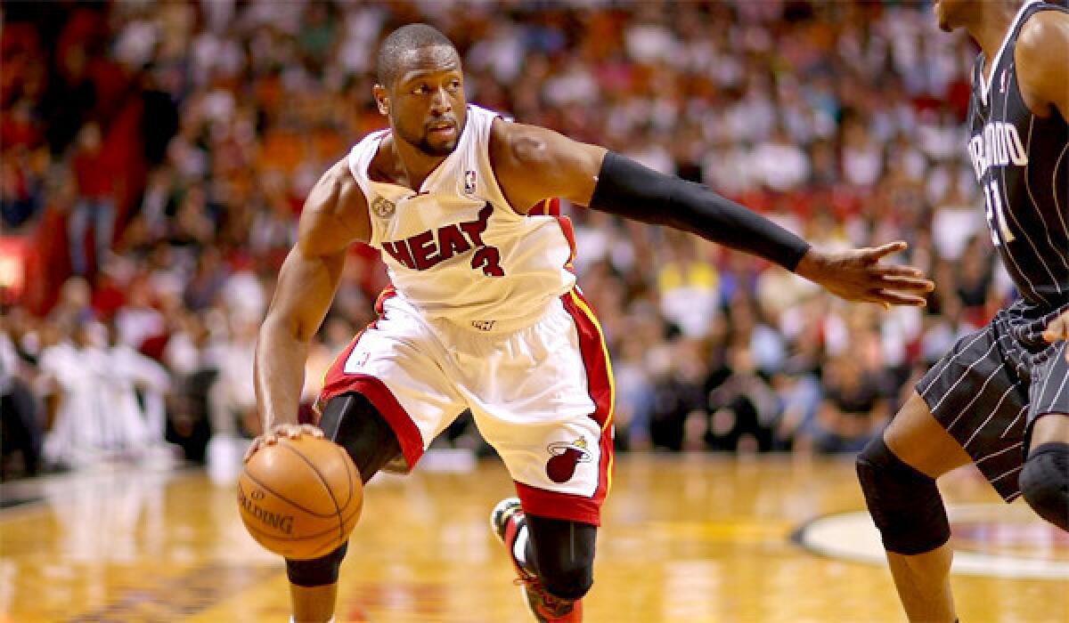 Dwayne Wade and the Miami Heat begin their NBA title defense in the playoffs against the Milwaukee Bucks.