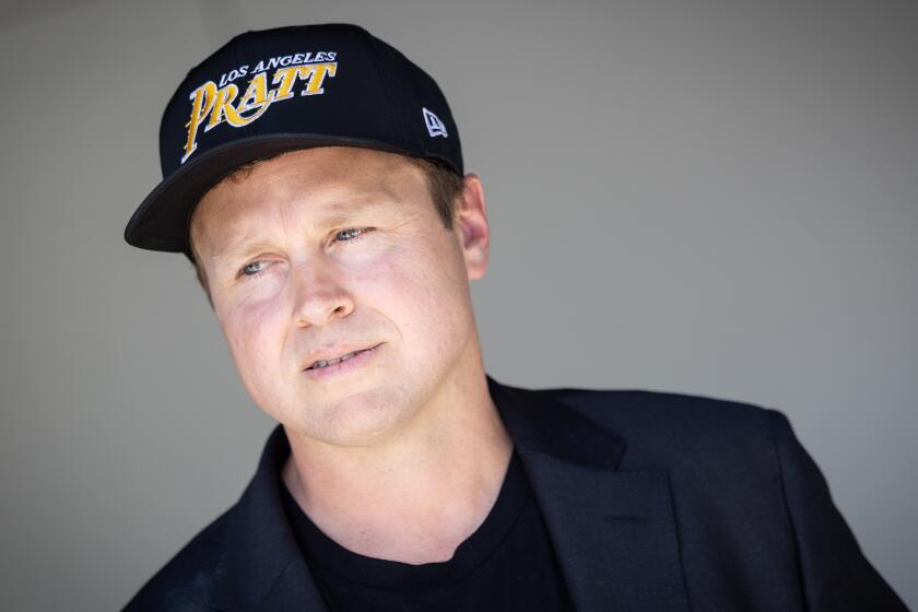 SHERMAN OAKS, CA - May 16, 2026: A portrait of mayoral candidate Spencer Pratt during a "Community Meet and Greet" event out of a house for sale on Long Ridge Avenue in a residential neighborhood of Sherman Oaks on Saturday, May 16, 2026. (Etienne Laurent/For The Times)