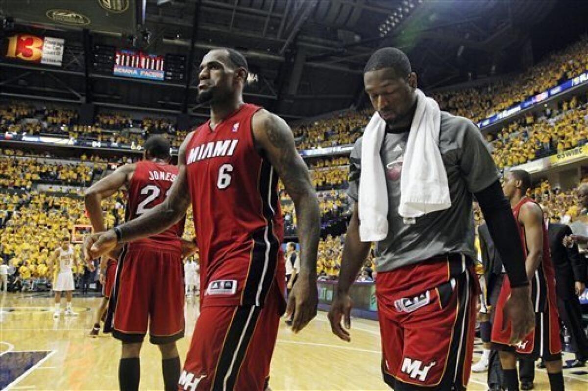 NBA Playoffs: James, Wade lead Heat to 115-83 win over Pacers