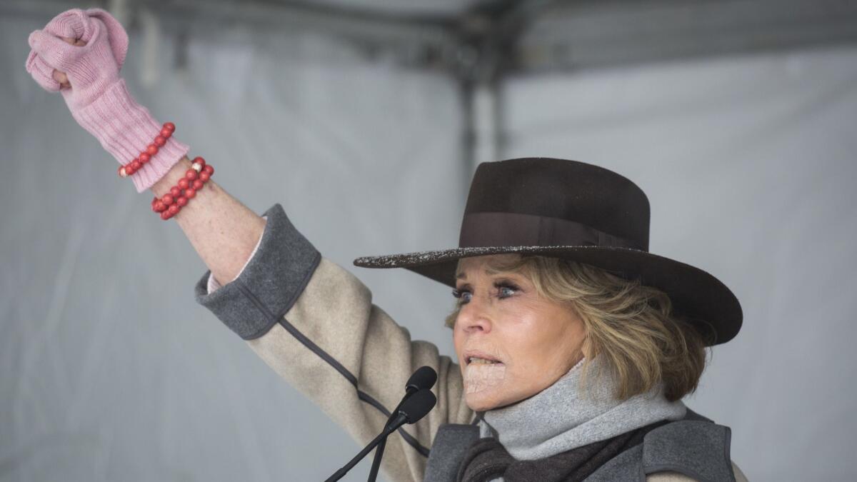 In Park City, Utah, in January, Jane Fonda spoke at the Respect Rally, which honored the one-year anniversary of the national women's march and the #MarchOnMain.