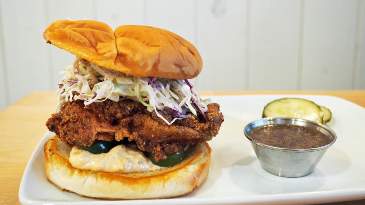 Honeybird fried chicken sandwich.