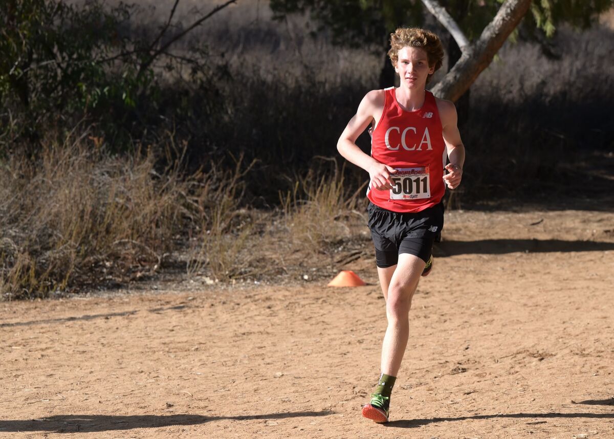 Jacob Pippel competes at the State Cross Country Championships in Fresno.