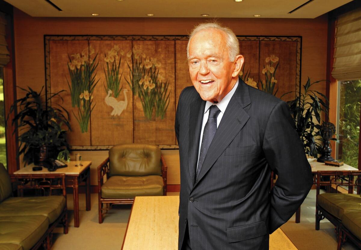 Henry Segerstrom in his Costa Mesa offices.