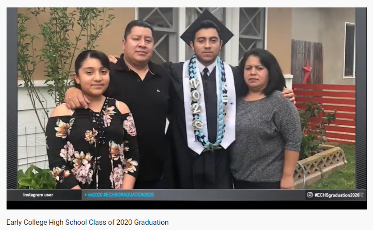 Early College High School graduate Kenny Ensastegui plans to study business at Cal State Fullerton in the fall.