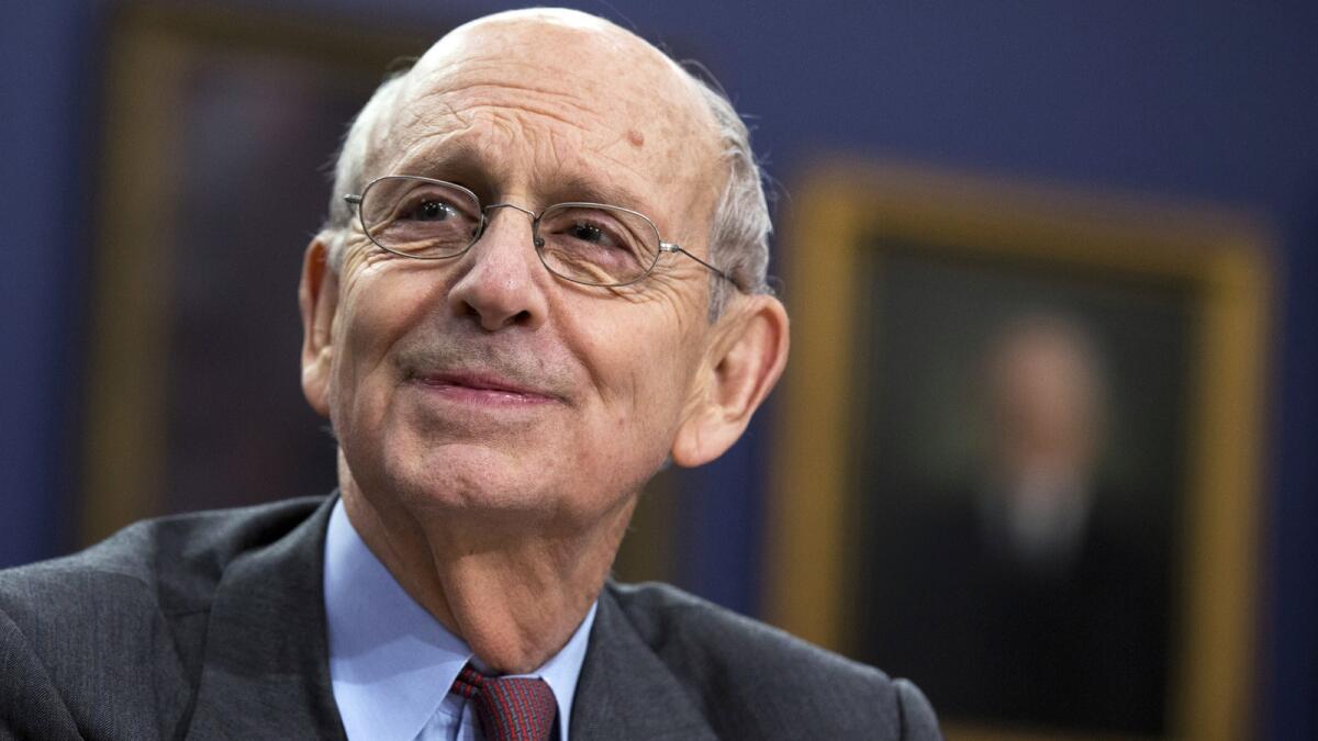Justice Stephen G. Breyer said there was evidence that in at least one state Senate district, race had been considered impermissibly.