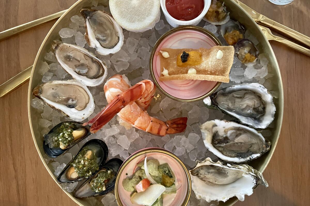 The Deck Hand seafood platter from the Lonely Oyster in Echo Park.