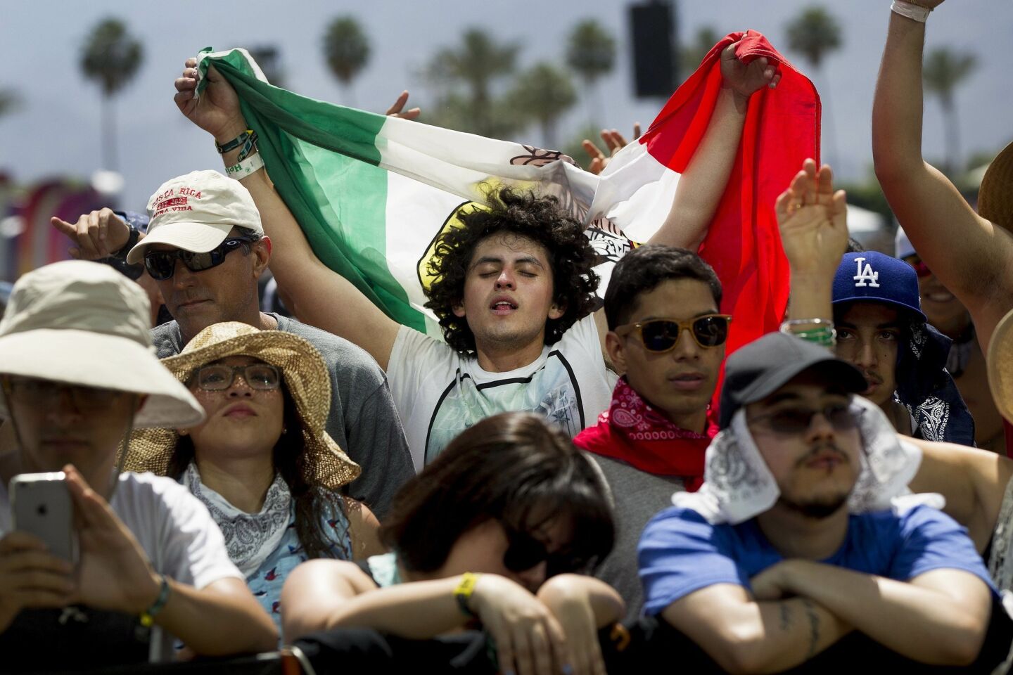 Day two of the 2015 Coachella Valley Music and Arts Festival . A dedicated fan base made their way to see The Nortec Collective, a Tijuana, Mexico band who played the Coachella Stage Saturday.