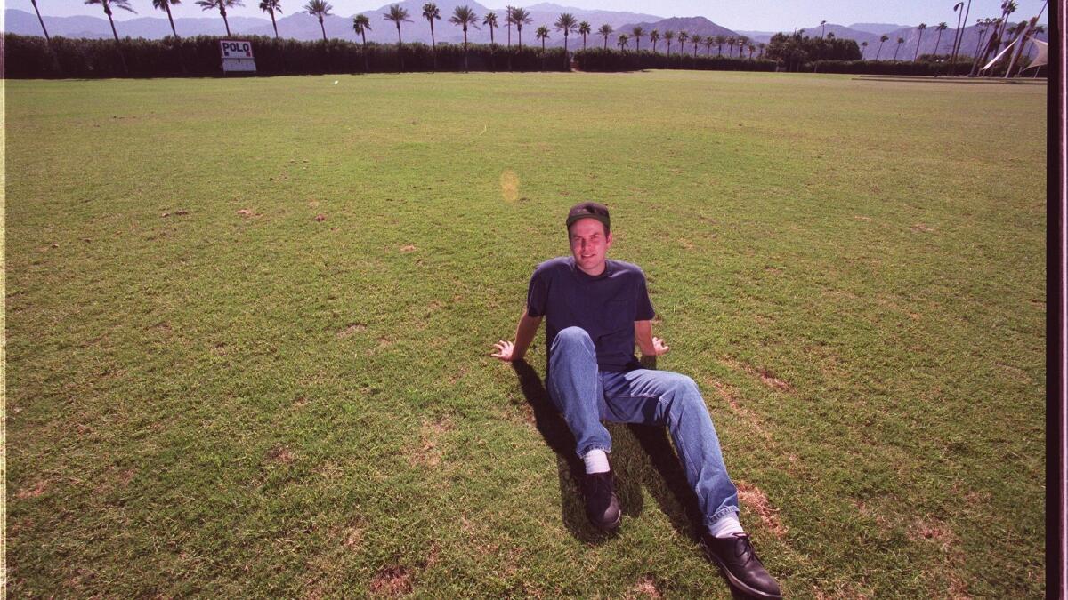 Paul Tollett pictured here in 1999 at the Empire Polo Grounds in Indio shortly before the first-ever Coachella.
