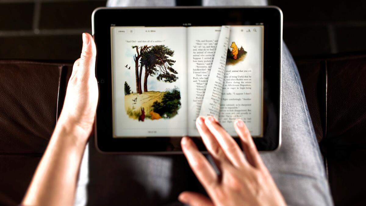 The Apple iPad launched in 2010 with an emphasis on e-book offerings.