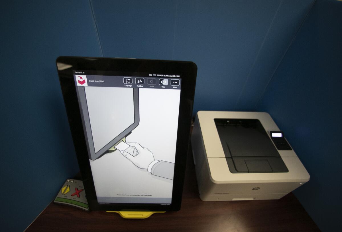 A computer screen and a printer.