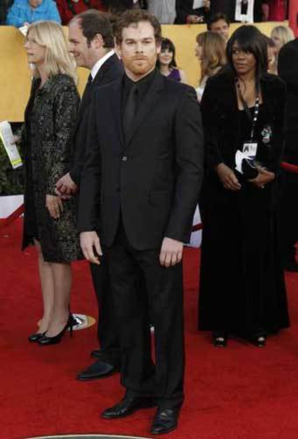 Michael C. Hall walks the red carpet at the 17th annual Screen Actors Guild Awards at the Shrine Auditorium in Los Angeles on Jan. 30, 2011.