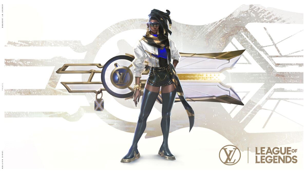 A prestige skin designed by Louis Vuitton's Nicolas Ghesquière for the game character Senna in "League of Legends."