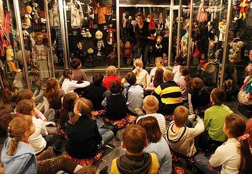 Children listen to the history of puppetry at the museum at the Obraztsov State Puppet Theater in Moscow. The museum holds arguably the biggest collection of stage puppets in the world. The 77-year-old puppet theater was founded by Sergey Obraztsov, who was one of the worlds most celebrated innovators of the craft.
