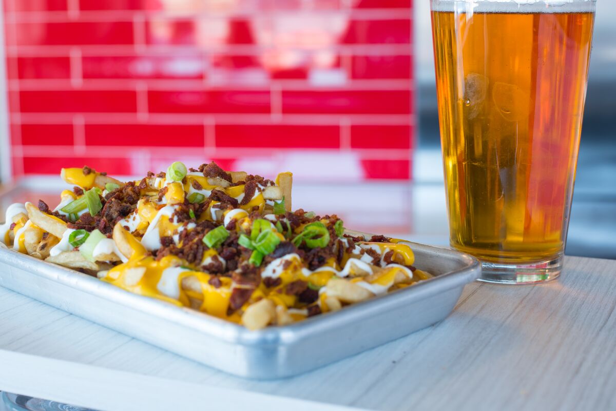 After a full day of shopping, reward yourself in a big way, with the loaded baked potato fries from Funky Fries and Burgers at Westfield Plaza Bonita.