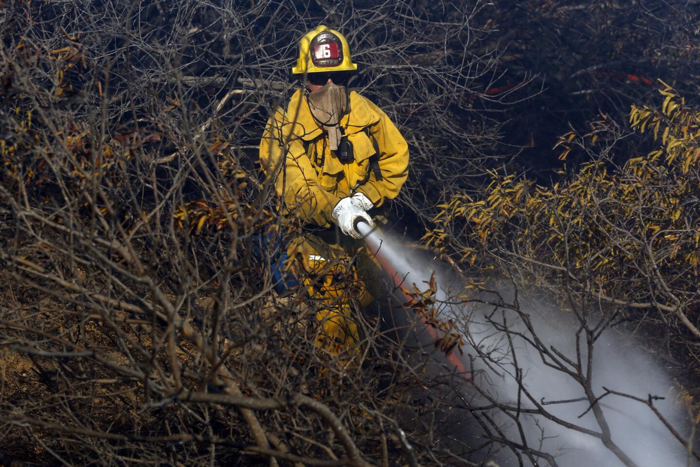 Firefighters battle blazes in Griffith Park and Lancaster