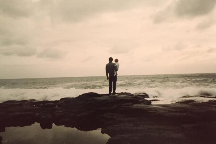 The writer and her father in Baja California in 1989.