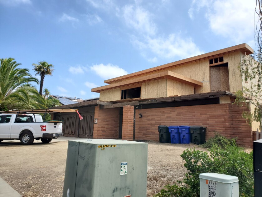 Construction at a property at 8289 La Jolla Scenic Drive North drew a civil penalty notice and stop-work order in April.