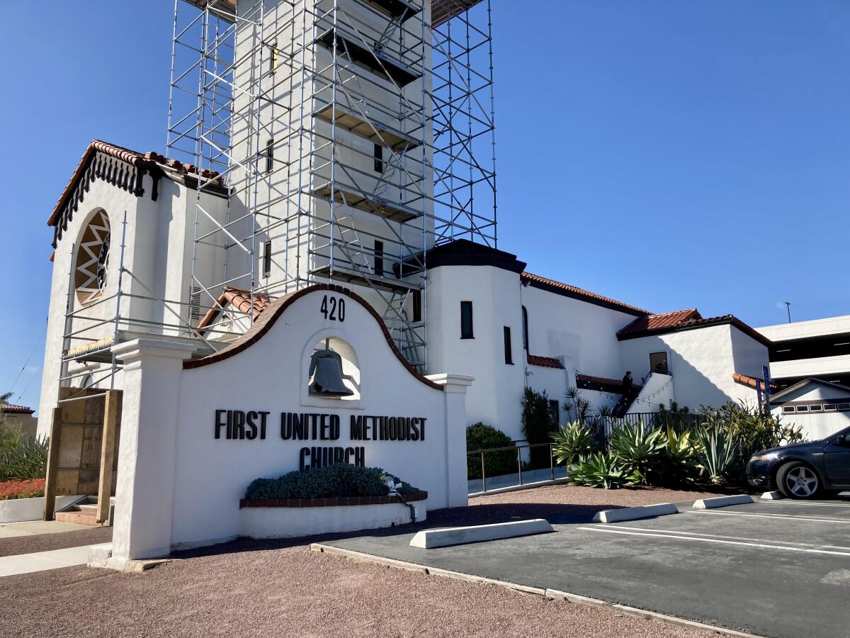 Costa Mesa First United Methodist Church on 19th Street was the scene of a burglary Saturday night.