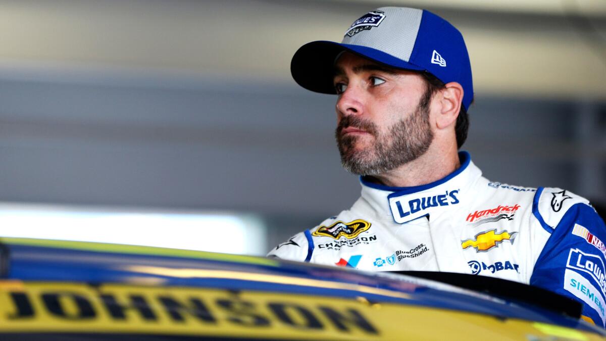 Reigning NASCAR Cup champion Jimmie Johnson returns to Auto Club Speedway seeking his first win of the season.