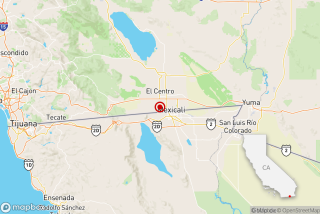 A magnitude 3.7 earthquake was reported Saturday afternoon at 2:06 p.m. two miles from Calexico, Calif.