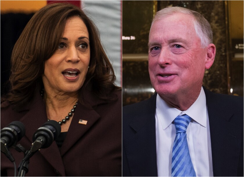 Vice President Kamala Harris, former Vice President Dan Quayle