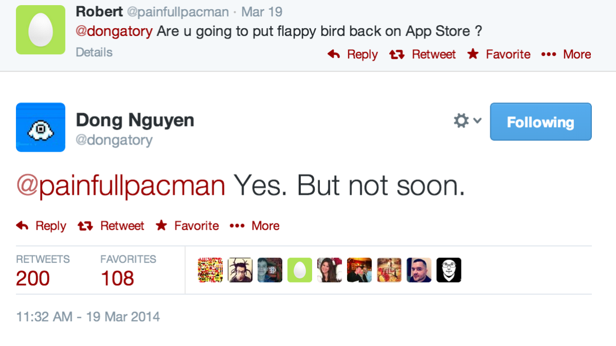Flappy Bird Lives! Developer Says Game Will Return, but 'Not Soon