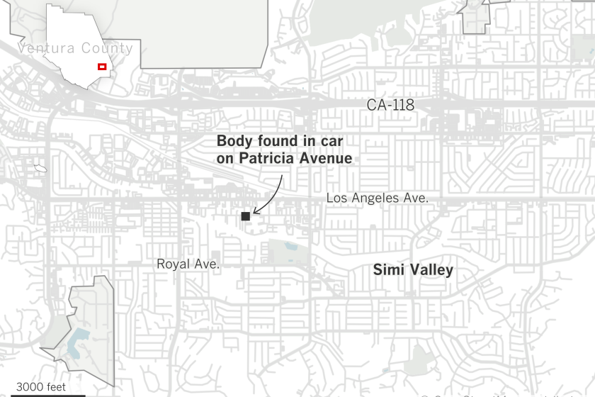 Simi Valley map of where body was found