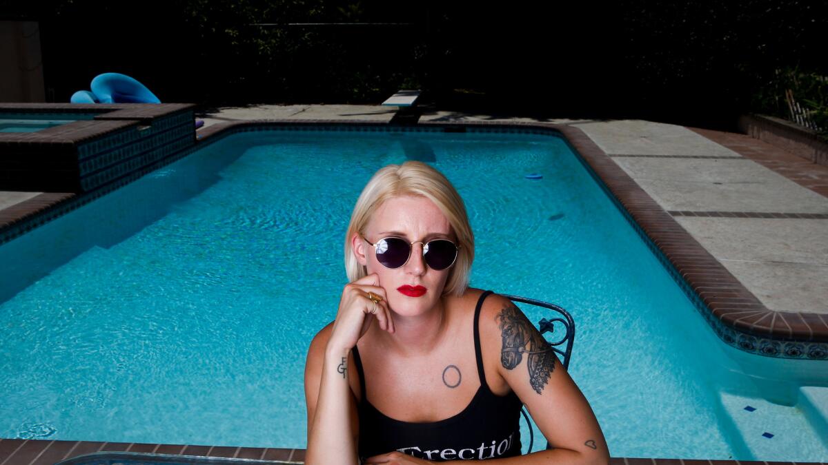 Lead singer Mish Barber-Way for the band White Lung in her Arcadia residence.