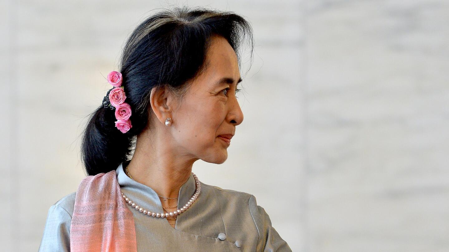 Aung San Suu Kyi is an Oxford-educated opposition leader in Burma who has sought to replace the repressive regime in her native land with a democracy that respects human rights. She was commended for her "nonviolent struggle for democracy and human rights."