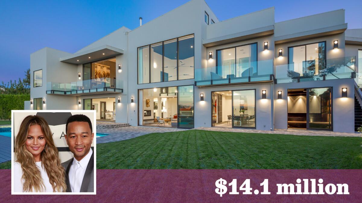 Chrissy Teigen and John Legend have bought a Beverly Hills home once owned by Rihanna for $14.1 million.
